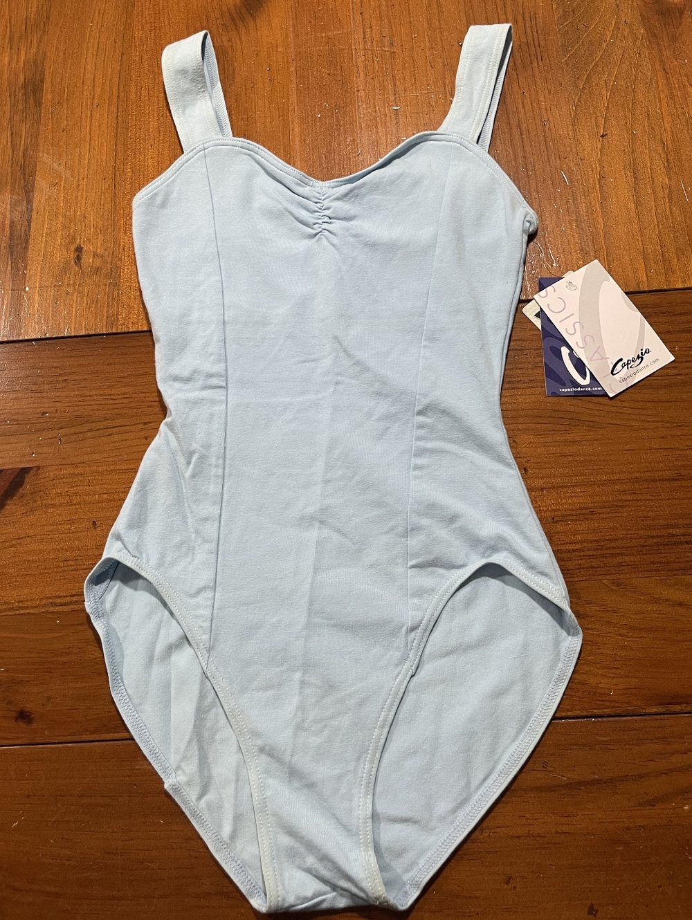 NWT Capezio Vintage Womens Casual Pale Blue Princess Tank Leotard Size Medium